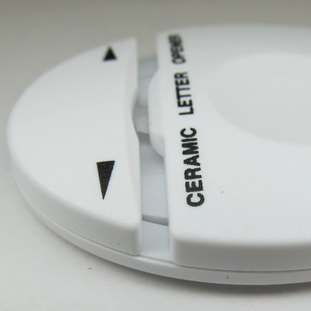 OHTO white ceramic letter opener — side profile