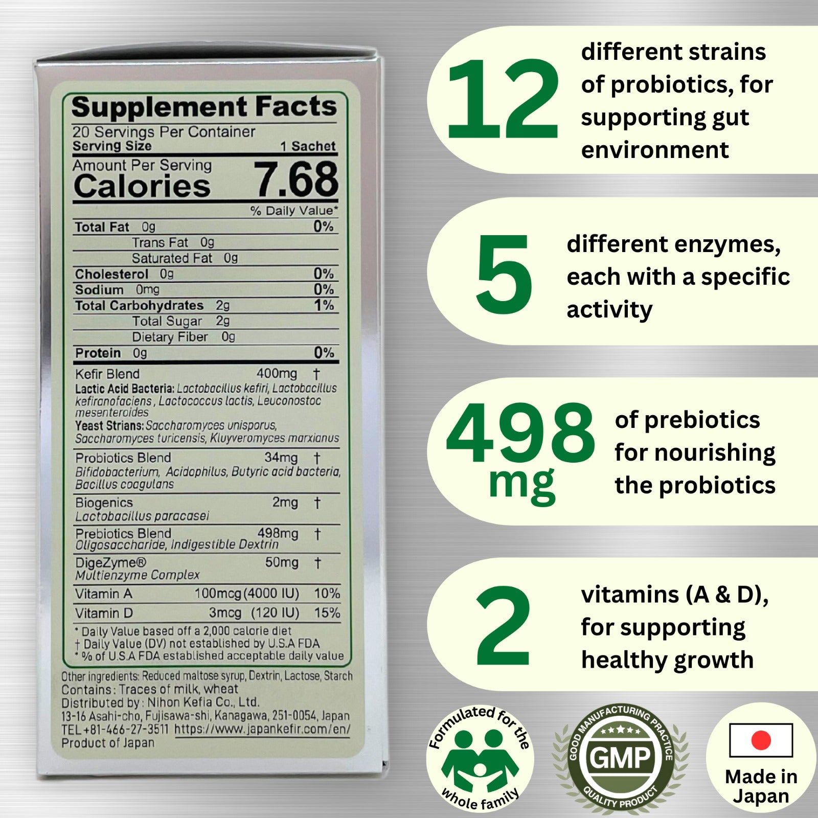 Pro MIX Light Enzyme Plus - Kefir + Digestive Enzyme Supplement