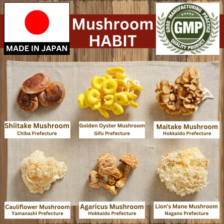 Japanese Mushroom Supplement - 6 Types of Mushrooms