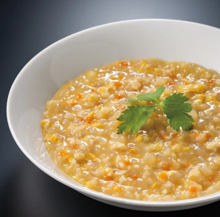 Konjac Risotto with Yuba and Egg in Savory Broth Style
