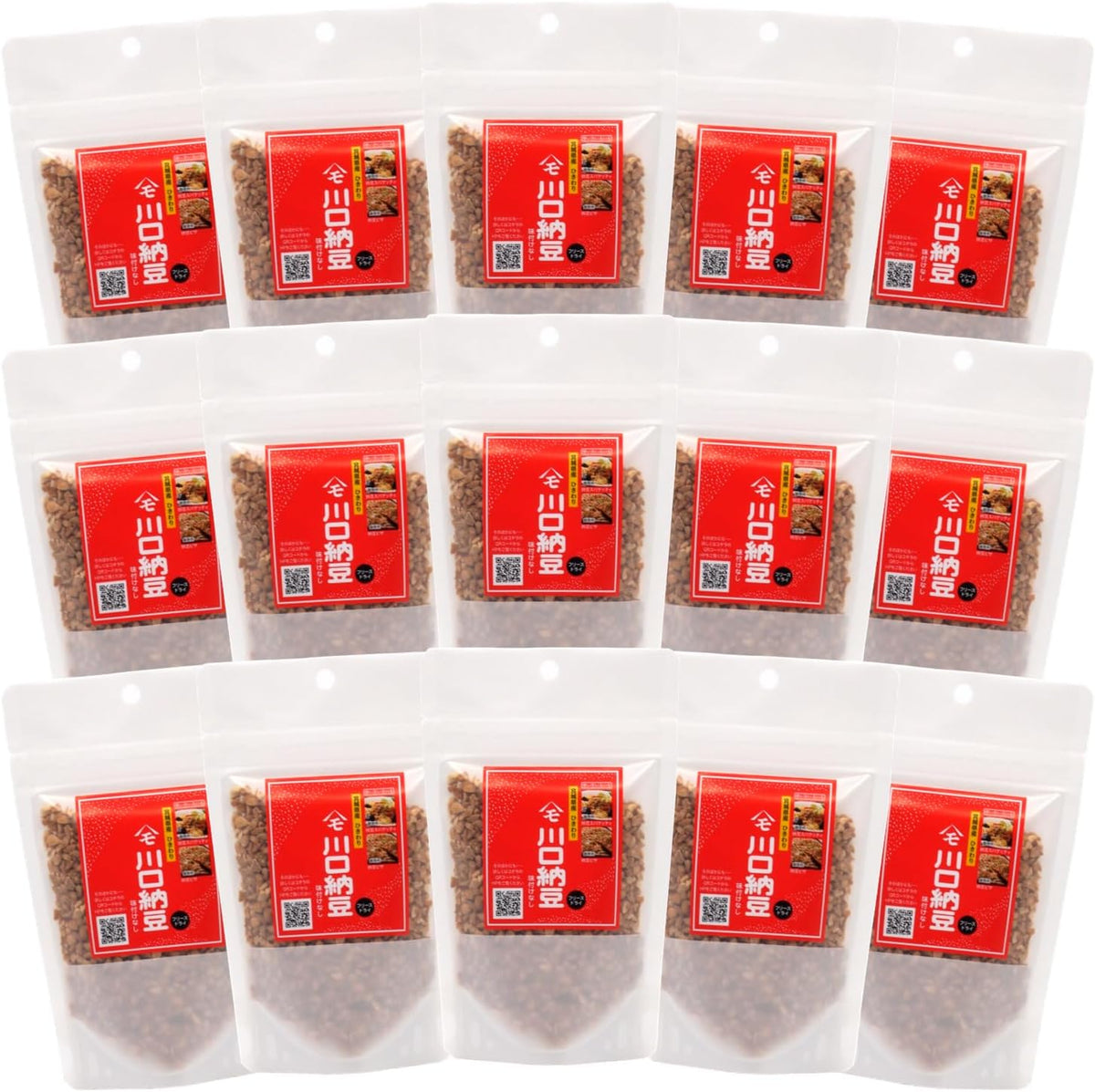 Fifteen separate 65g pouches