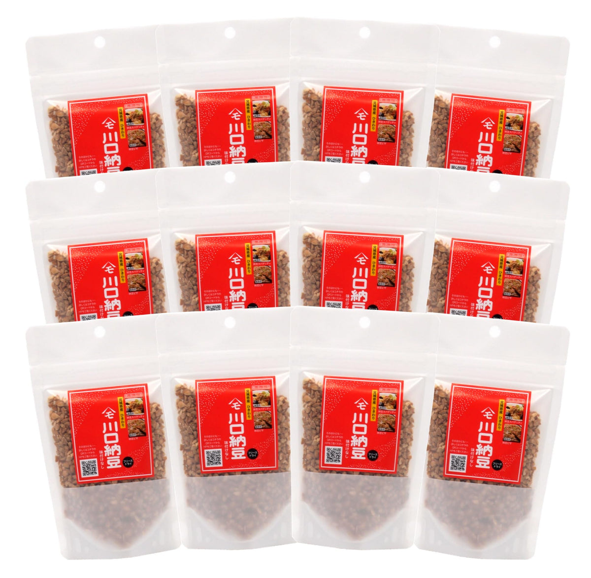 Twelve65g chopped natto pouches