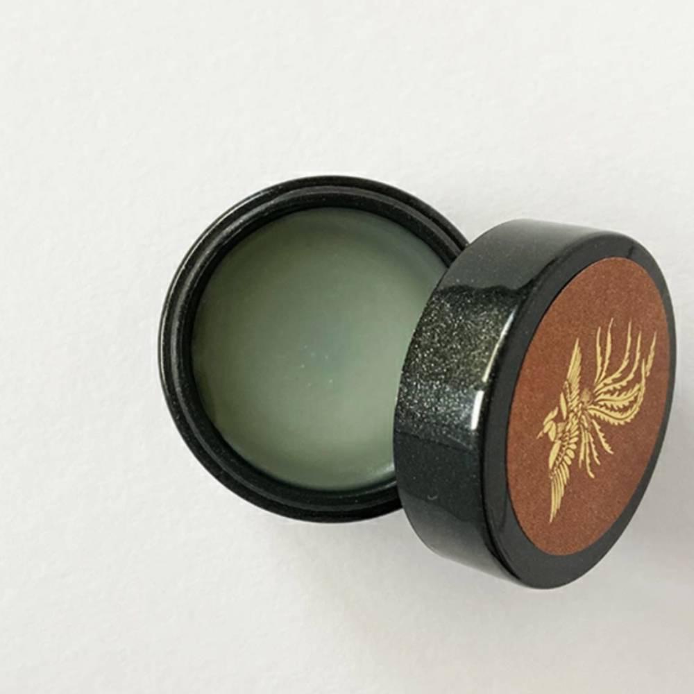 Kousaido musk solid perfume 8g — open container