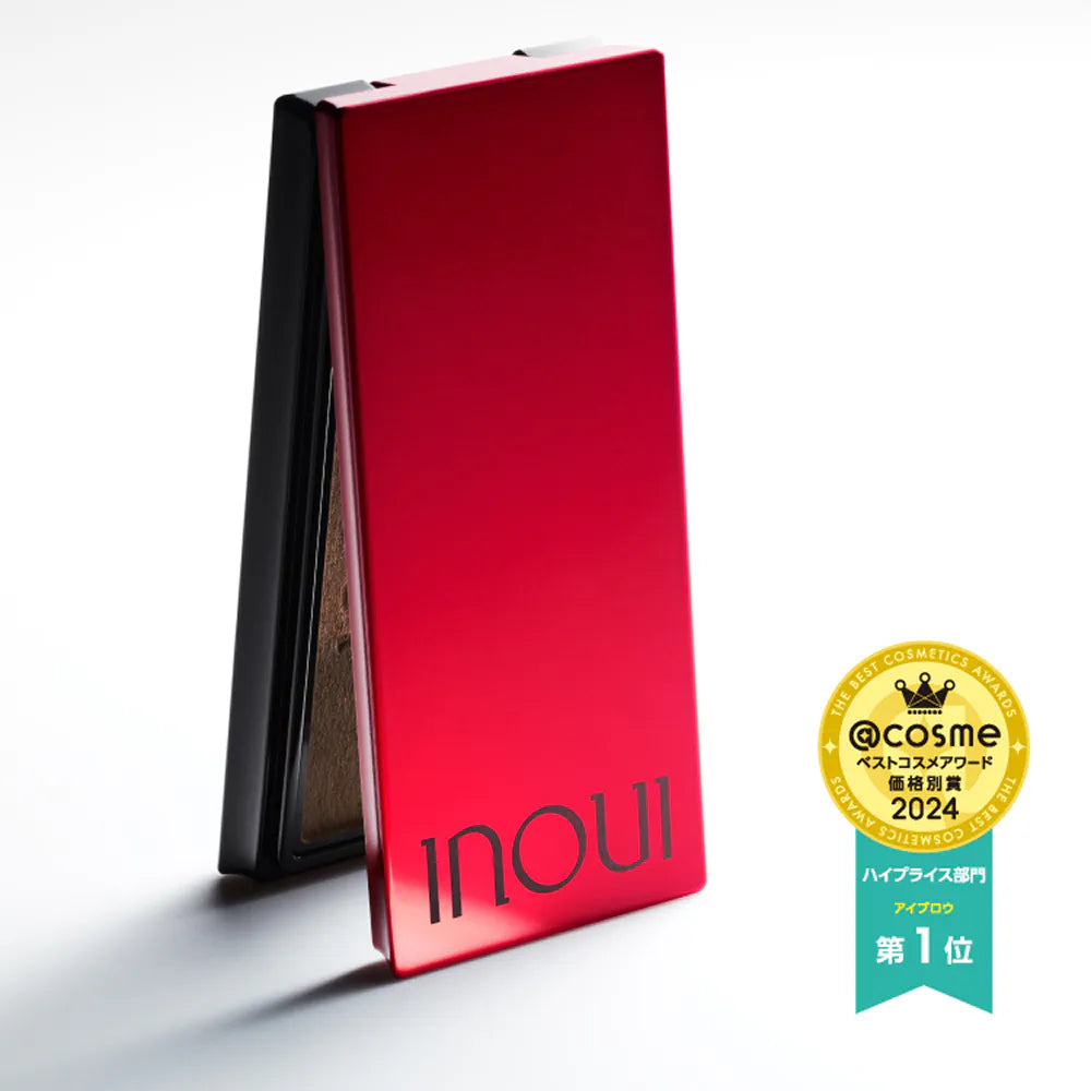 INOUI Eyebrow Palette — 3-Color Powder Eyebrow With Brushes, 3.7g, 01 Ash Gray Or 02 Ash Brown, Palette Or Refill