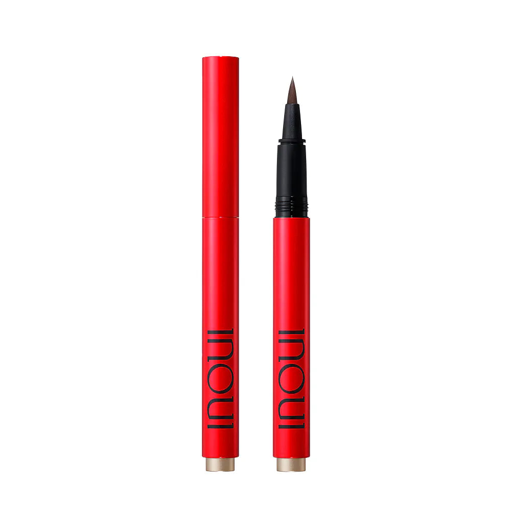 INOUI Liquid Eyeliner — Waterproof Long-Lasting Brush-Pen Eyeliner, 0.4mL, 01 Natural Black Or 02 Natural Brown, Body Or Cartridge