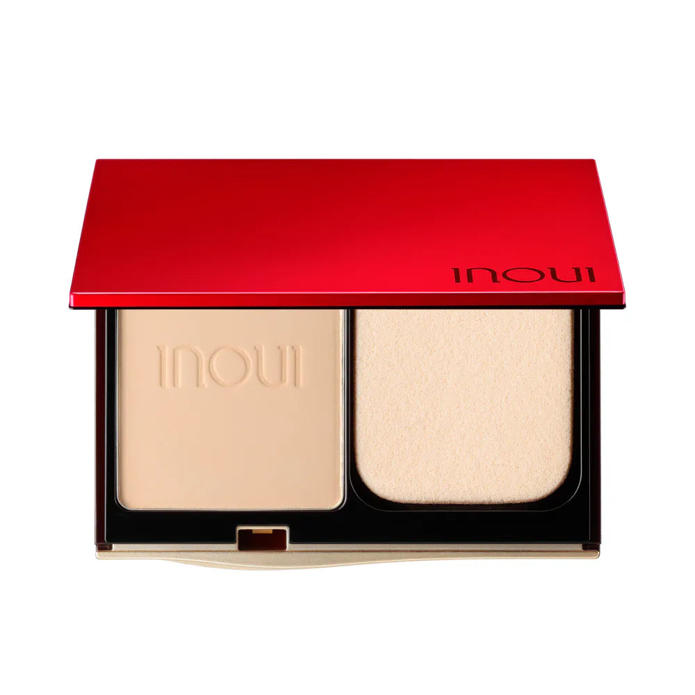 INOUI Powder Foundation SPF30 PA+++ — Translucent Glow Pressed Powder Refill With Sponge, 13g, 5 Shades
