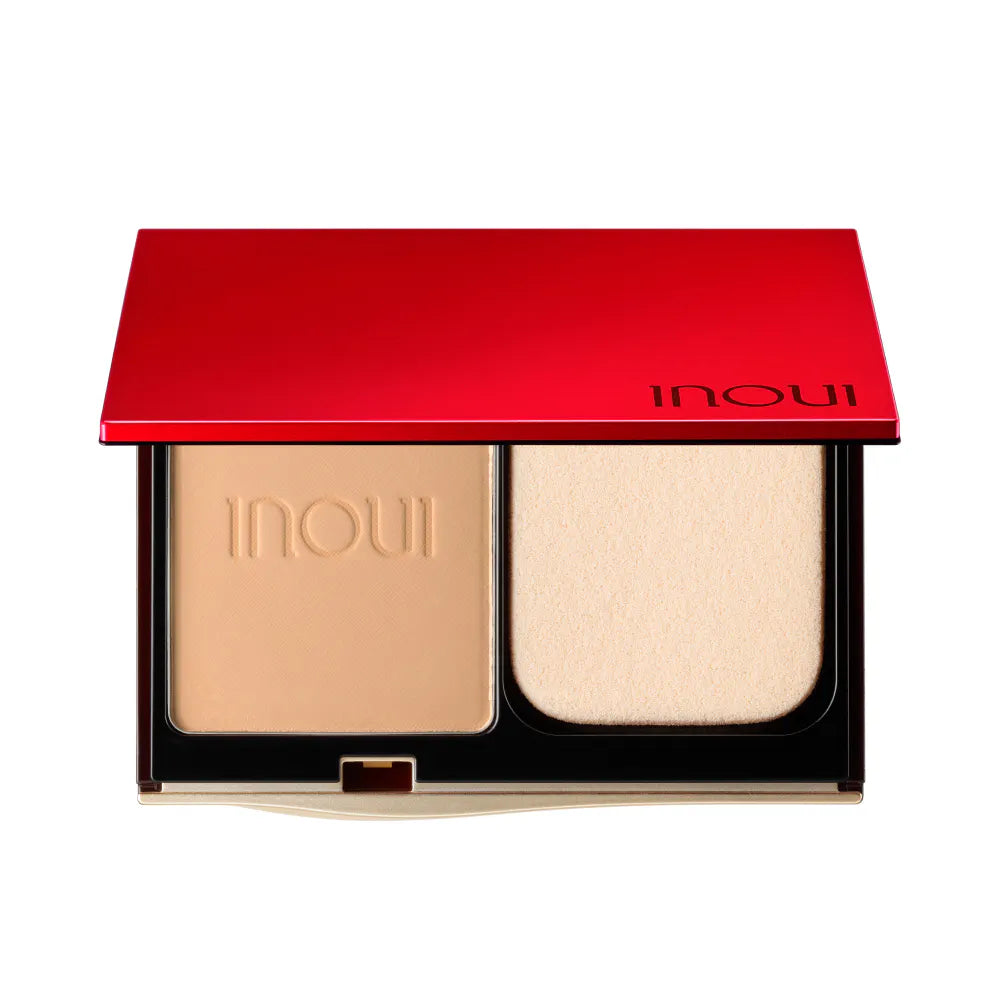 INOUI Powder Foundation SPF30 PA+++ — Translucent Glow Pressed Powder Refill With Sponge, 13g, 5 Shades