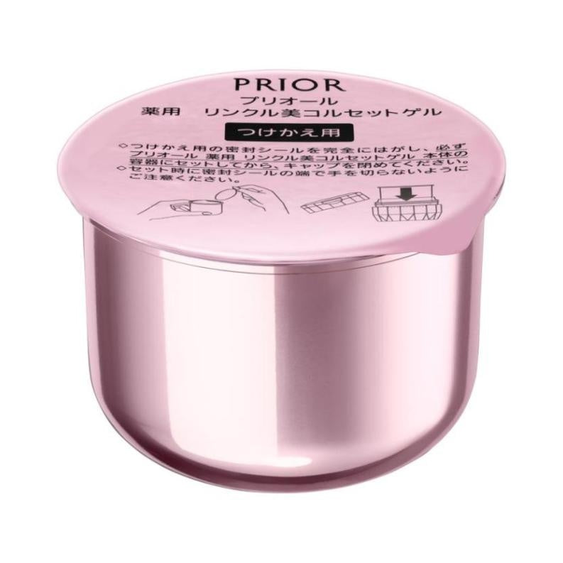Prior Medicated Wrinkle Gel, All-in-One Wrinkle-Improving and Brightening Gel with Niacinamide, Aroma Bouquet Scent, 90g Jar or Refill