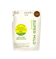 Super Mild Shampoo A Refill, Weakly Acidic Herbal Shampoo for Smooth, Silky Hair, Green Floral Scent, 400mL Refill Pouch