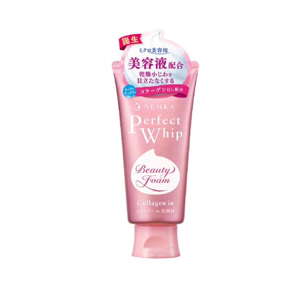 Perfect Whip Collagen In Face Wash Foam, Fine Beauty-Serum Foam That Cleans While Keeping Moisture, Pure Floral Scent, 120g