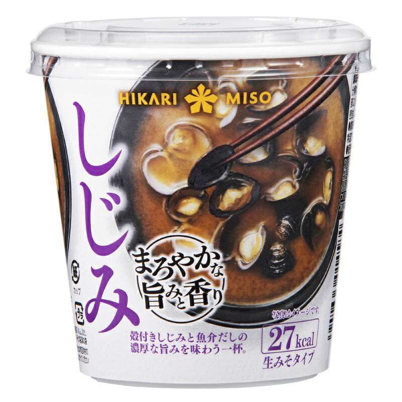 Mellow Flavor Instant Miso Soup Cup, Shell-On Clam (Shijimi), 6 Cups