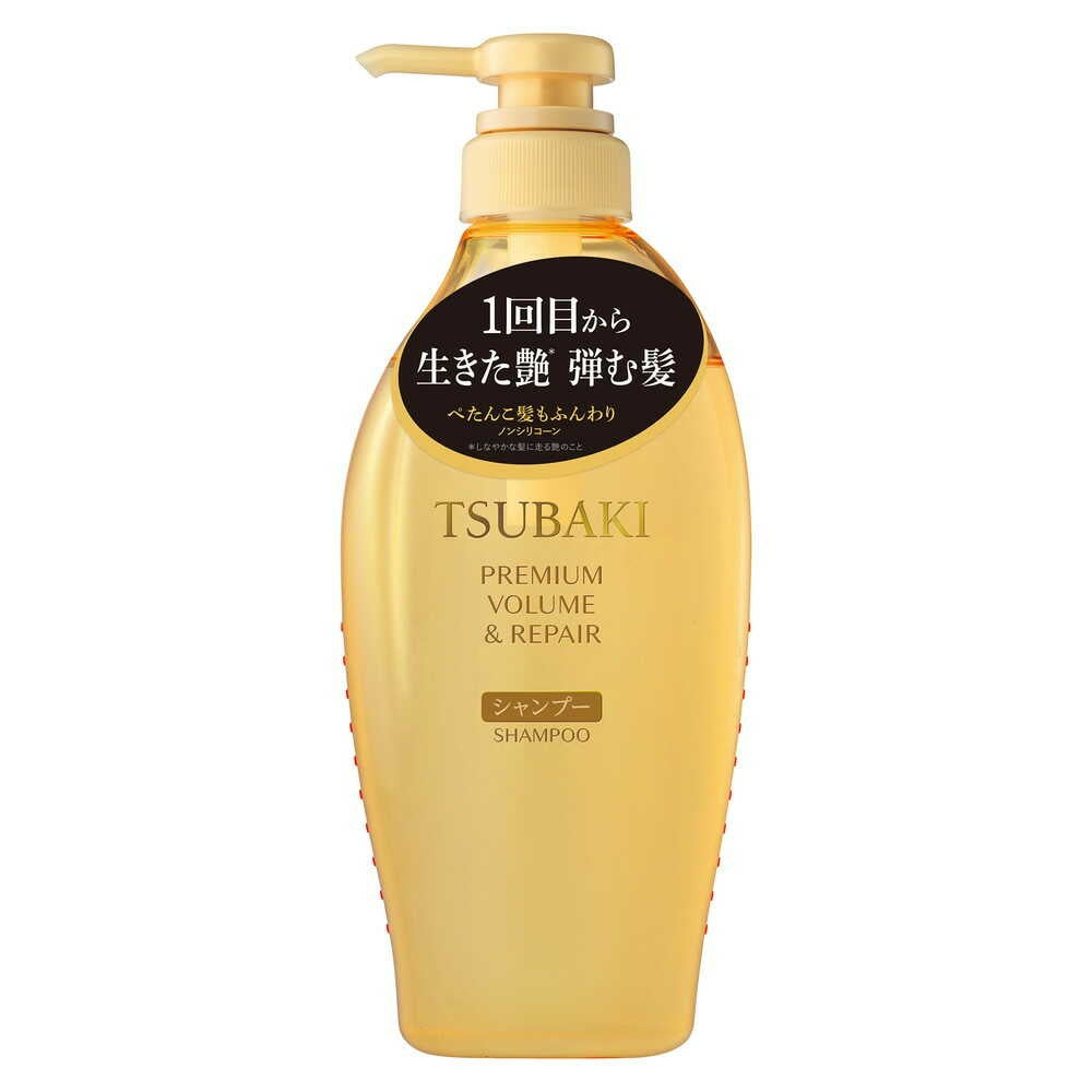 Tsubaki Premium Volume & Repair Shampoo, Camellia Oil Care for Glossy, Bouncy Hair, Floral Camellia Scent, 450mL Pump or 300mL, 600mL, 900mL Refill