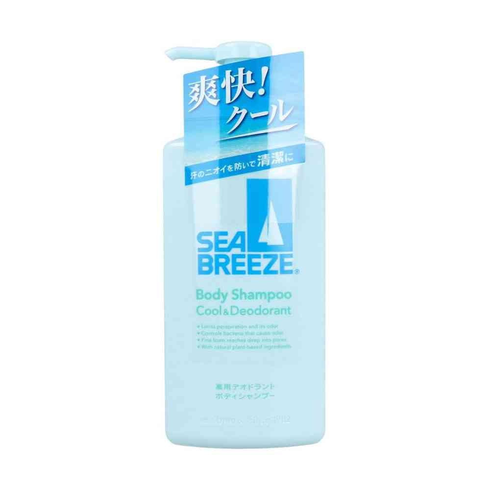 Sea Breeze Medicated Cool & Deodorant Body Shampoo F, Refreshing Body Wash That Blocks Sweat Odor, 490mL Pump or 330mL Refill