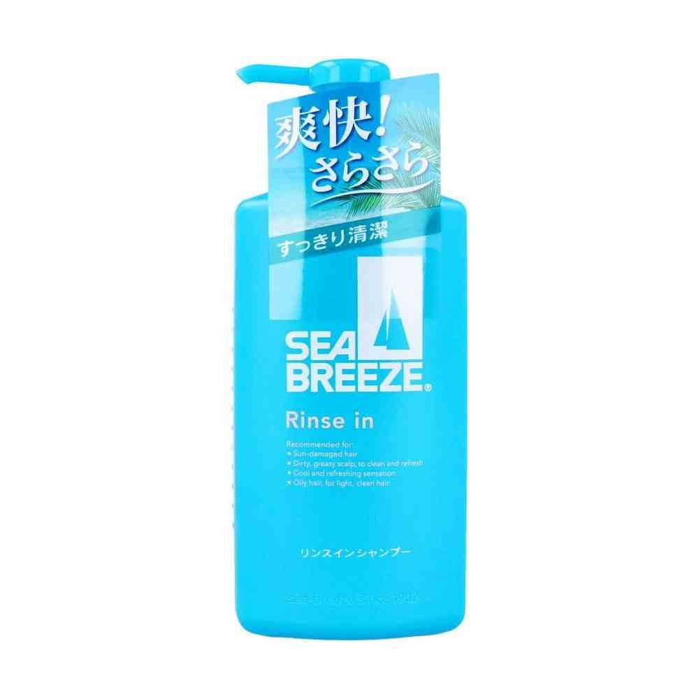 Sea Breeze Rinse In Shampoo F, Two-in-One Shampoo and Conditioner for Smooth Hair, Aquatic Citrus Scent, 330mL Refill or 490mL Pump