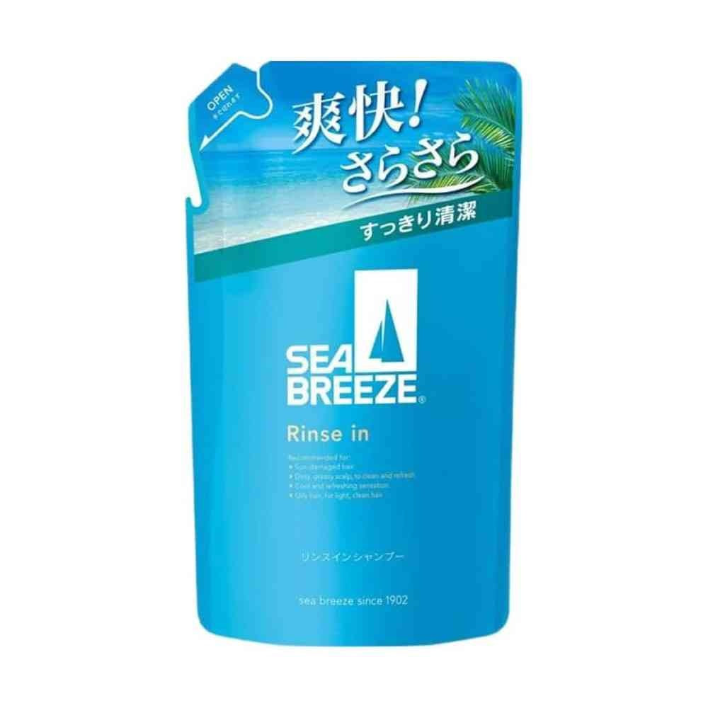 Sea Breeze Rinse In Shampoo F, Two-in-One Shampoo and Conditioner for Smooth Hair, Aquatic Citrus Scent, 330mL Refill or 490mL Pump