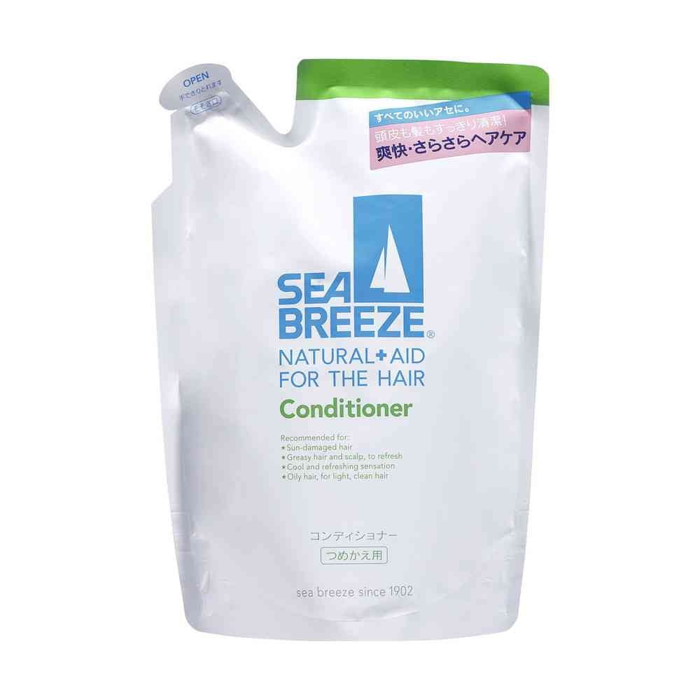Sea Breeze Natural+Aid Conditioner, Refreshing Conditioner for Light, Smooth Hair with an Aquatic Citrus Scent, 600mL Pump or 400mL Refill