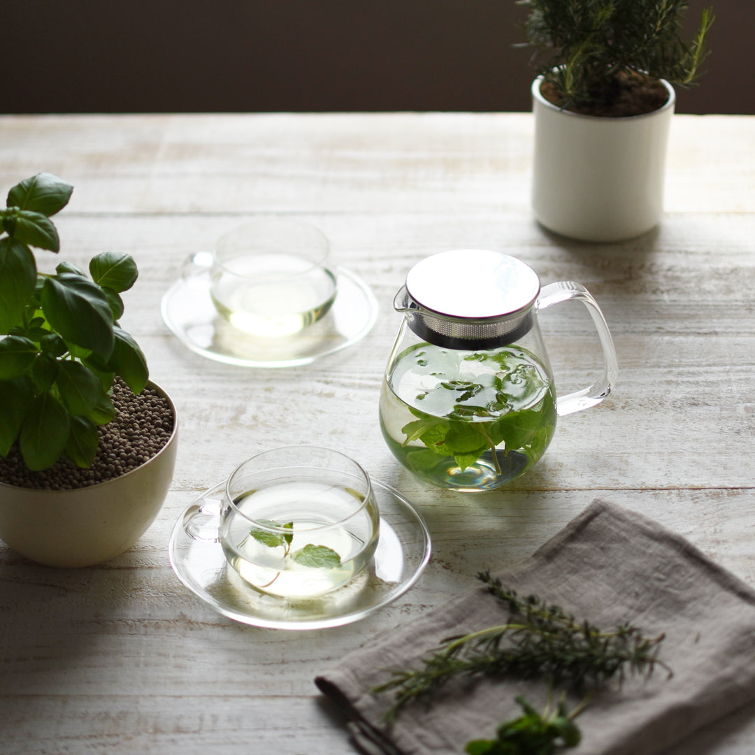 KINTO UNITEA Glass Teapot Jug 720 mL, Clear Heat-Resistant Glass Teapot Jug 720 mL, Jug Only Without Lid, Microwave and Dishwasher Safe, Handles a 150 Degrees C Temperature Difference, Made in China, 15 x 11 x 12.5 cm and 210 g, Clear
