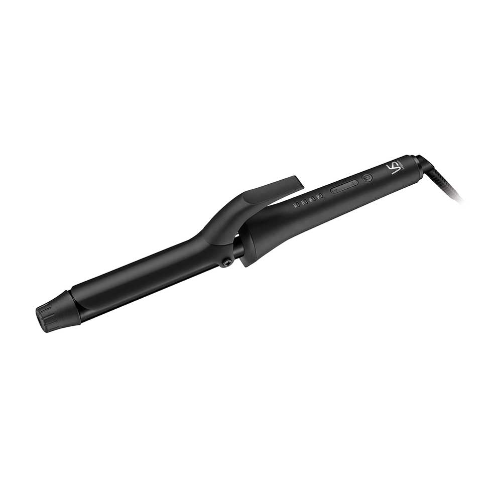 Koizumi VSI-2514 and VSI-3214 Curl Iron, Ceramic-Coated 25 mm or 32 mm Pipe, 4 Temperature Steps from 140 to 200 C, Swivel Cord and 60-Minute Auto-Off, AC 100-240 V, Black
