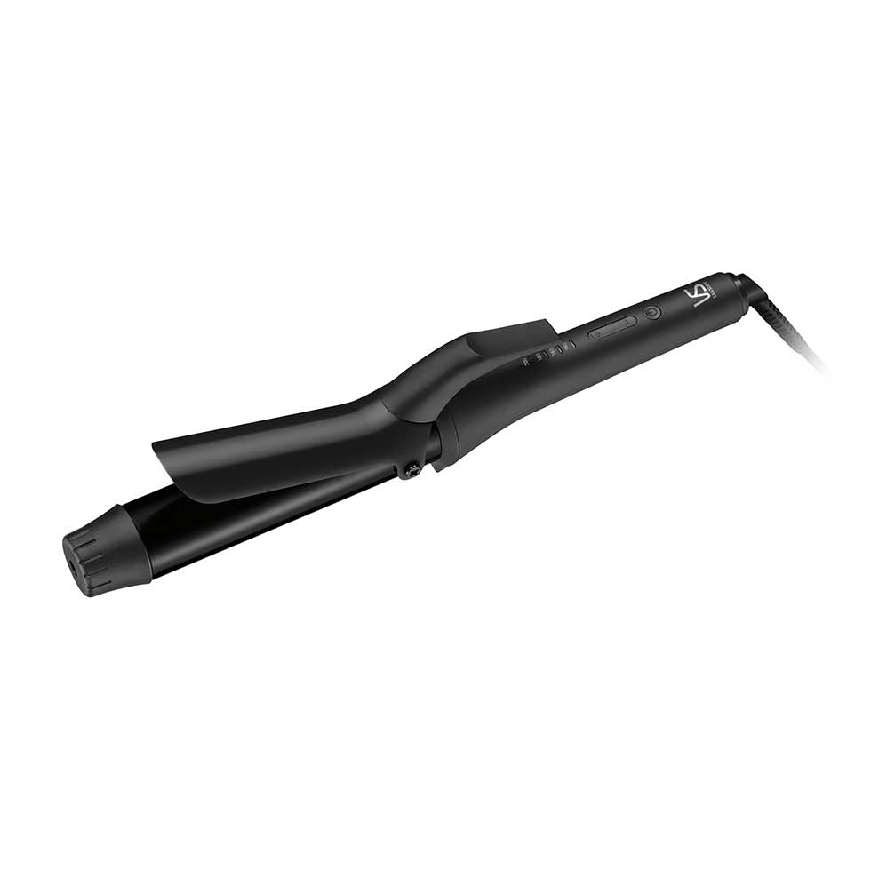 Koizumi VSI-2514 and VSI-3214 Curl Iron, Ceramic-Coated 25 mm or 32 mm Pipe, 4 Temperature Steps from 140 to 200 C, Swivel Cord and 60-Minute Auto-Off, AC 100-240 V, Black